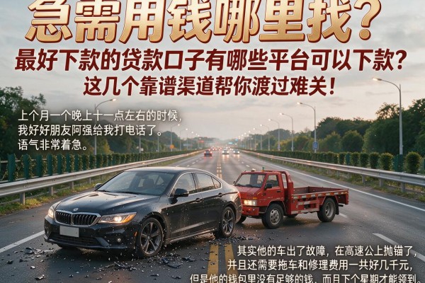 急需用钱哪里找？最好下款的贷款口子有哪些平台可以下款？这几个靠谱渠道帮你渡过难关！