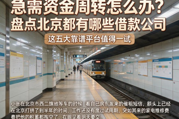 急需资金周转怎么办？盘点北京都有哪些借款公司，这五大靠谱平台值得一试