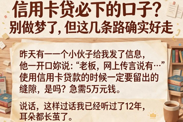信用卡贷必下的口子？别做梦了，但这几条路确实好走