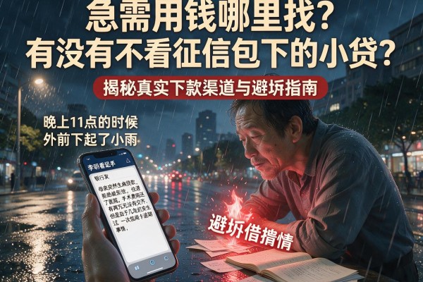 急需用钱哪里找？有没有不看征信包下的小贷？揭秘真实下款渠道与避坑指南