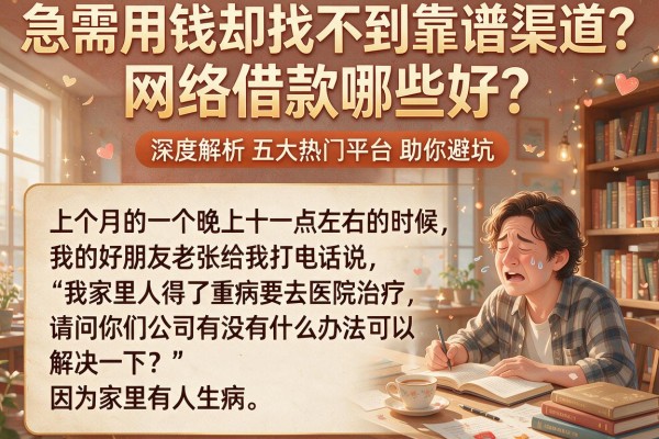 急需用钱却找不到靠谱渠道？网络借款哪些好？深度解析五大热门平台助你避坑