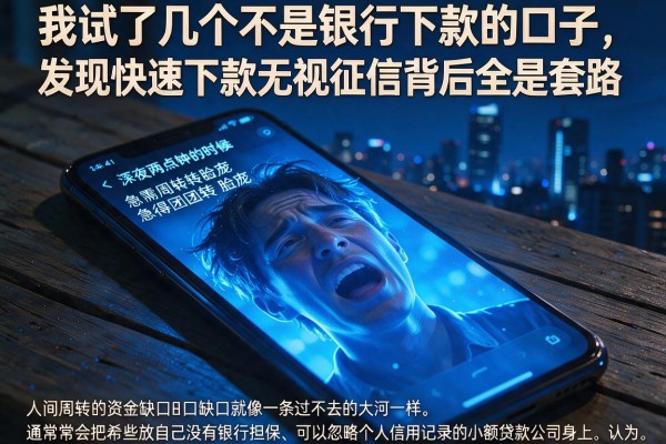 我试了几个不是银行下款的口子，发现快速下款无视征信背后全是套路