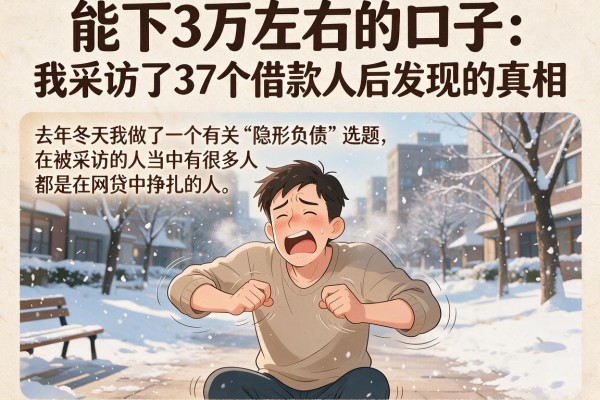 能下3万左右的口子:我采访了37个借款人后发现的真相