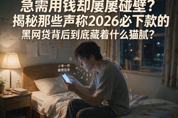 急需用钱却屡屡碰壁？揭秘那些声称2026必下款的黑网贷背后到底藏着什么猫腻？