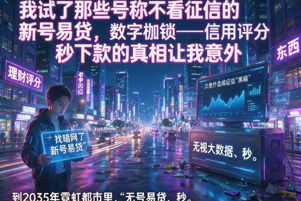 我试了那些号称不看征信的新号易贷，秒下款的真相让我意外