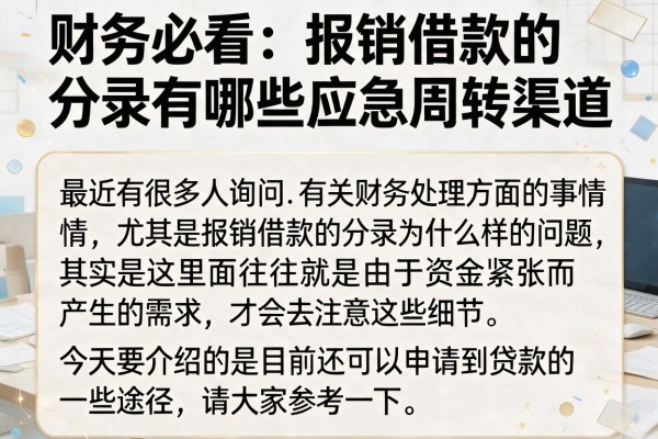 财务必看：报销借款的分录有哪些及应急周转渠道