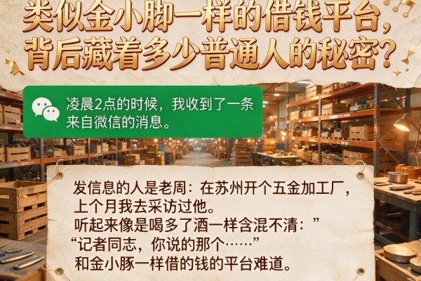 类似金小豚一样的借钱平台，背后藏着多少普通人的秘密？