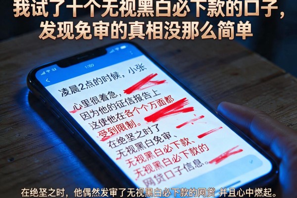 我试了十个无视黑白必下款的口子，发现免审的真相没那么简单