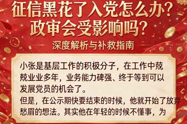 征信黑花了入党怎么办？政审会受影响吗？深度解析与补救指南