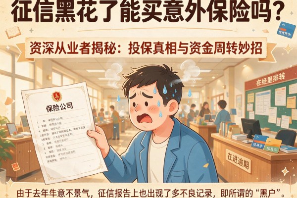 征信黑花了能买意外保险吗？资深从业者揭秘：投保真相与资金周转妙招
