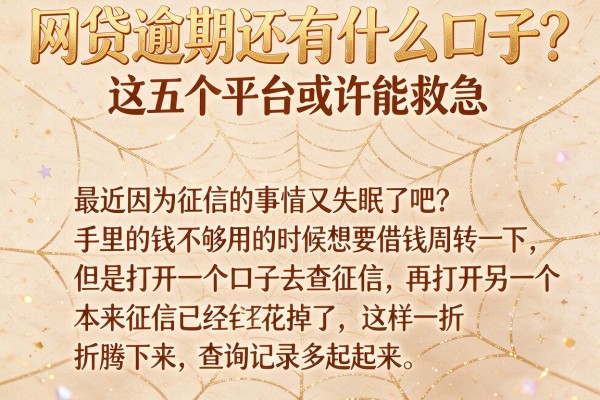 网贷逾期还有什么口子？这五个平台或许能救急
