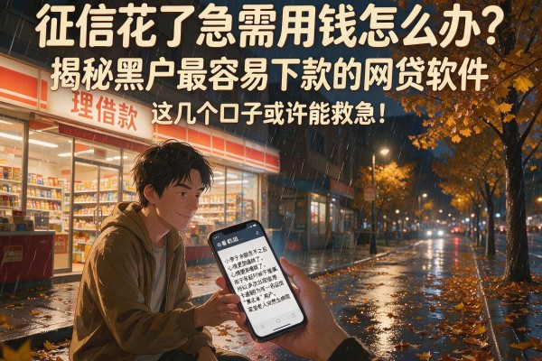 征信花了急需用钱怎么办？揭秘黑户最容易下款的网贷软件，这几个口子或许能救急！