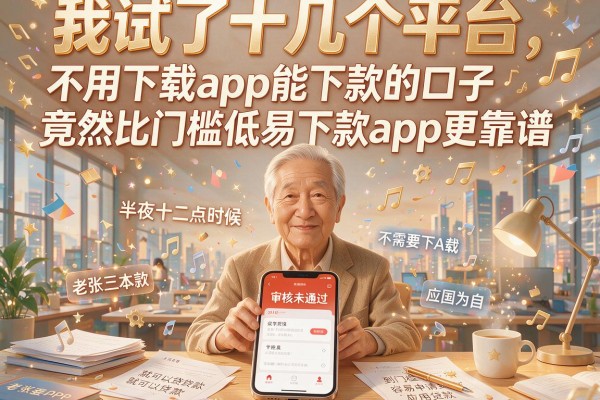 我试了十几个平台，发现不用下载app能下款的口子竟然比门槛低易下款app更靠谱