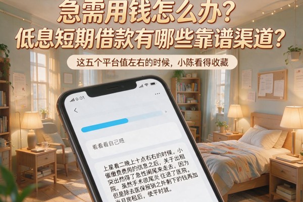 急需用钱怎么办?低息短期借款有哪些靠谱渠道?这五个平台值得收藏
