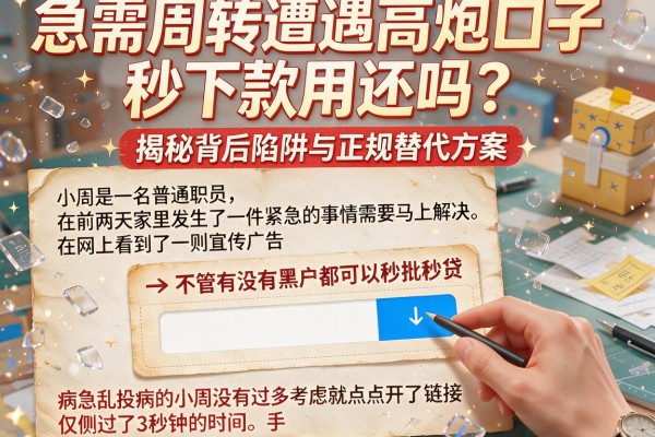 急需周转遭遇高炮口子秒下款用还吗？揭秘背后陷阱与正规替代方案