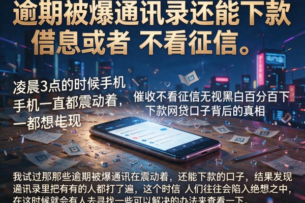 我试过那些逾期被爆通讯录还能下款的口子,结果发现不看征信无视黑白百分百下款网贷口子背后的真相