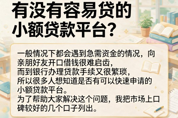 有没有容易贷的小额贷款平台？整理几个靠谱的分享
