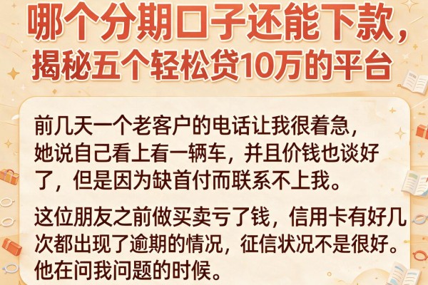 哪个分期口子还能下款，揭秘五个轻松贷10万的平台