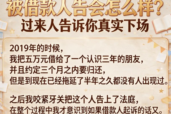 被借款人告会怎么样？过来人告诉你真实下场