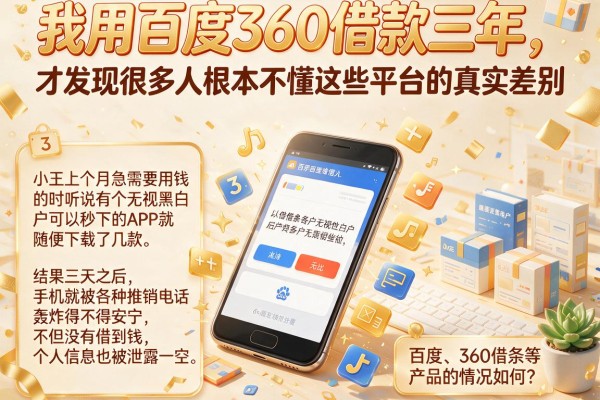 我用百度360借款三年，才发现很多人根本不懂这些平台的真实差别