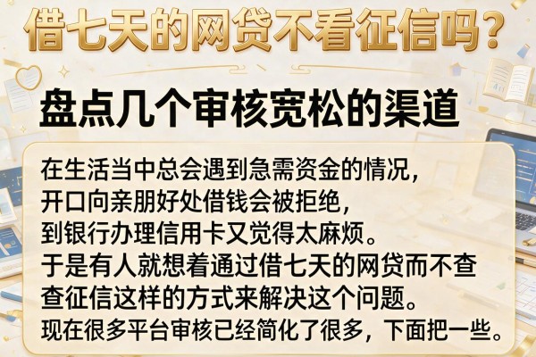 借七天的网贷不看征信吗？盘点几个审核宽松的渠道