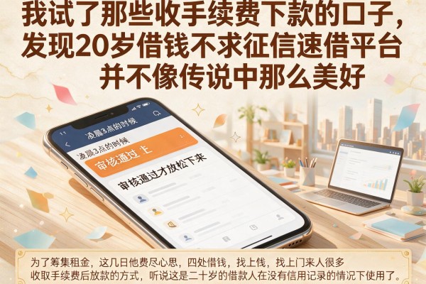 我试了那些收手续费下款的口子，发现20岁借钱不求征信速借平台并不像传说中那么美好