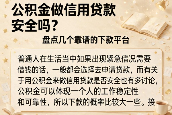 公积金做信用贷款安全吗？盘点几个靠谱的下款平台