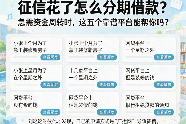 征信花了怎么分期借款？急需资金周转时，这五个靠谱平台能帮你吗？