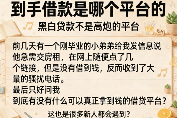 到手借款是哪个平台的，陈列5个黑白贷款不是高炮的平台