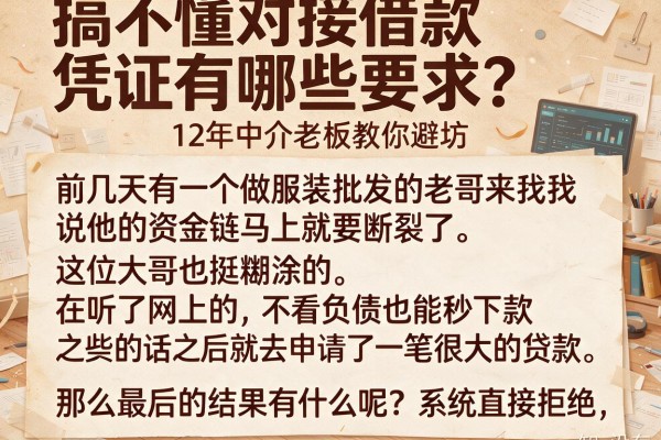 搞不懂对接借款凭证有哪些要求？12年中介老板教你避坑