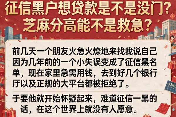 征信黑户想贷款是不是没门？芝麻分高能不能救急？