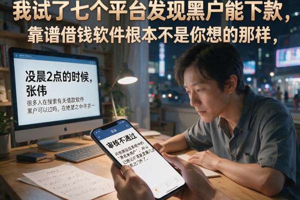 我试了七个平台发现黑户能下款，靠谱借钱软件根本不是你想的那样