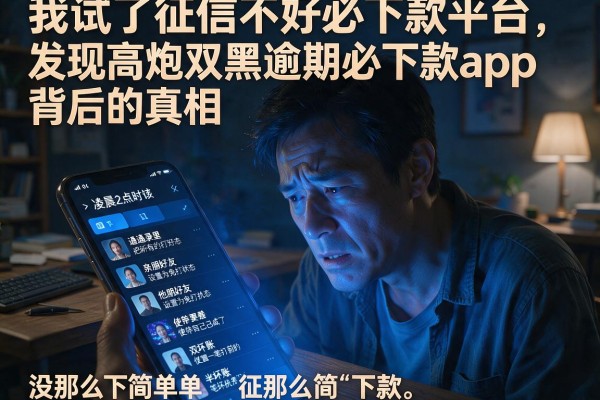 我试了征信不好必下款平台,发现高炮双黑逾期必下款app背后的真相没那么简单