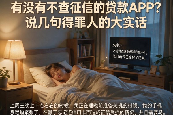 有没有不查征信的贷款APP？说几句得罪人的大实话