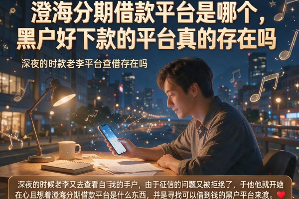 澄海分期借款平台是哪个，黑户好下款的平台真的存在吗