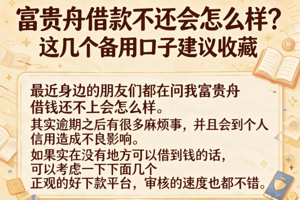 富贵舟借款不还会怎么样？这几个备用口子建议收藏