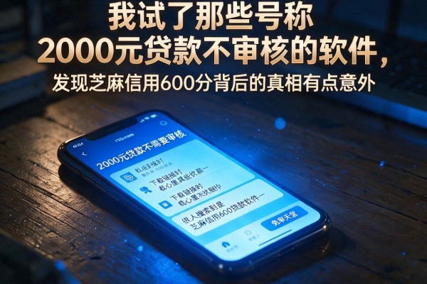 我试了那些号称2000元贷款不审核的软件，发现芝麻信用600分背后的真相有点意外