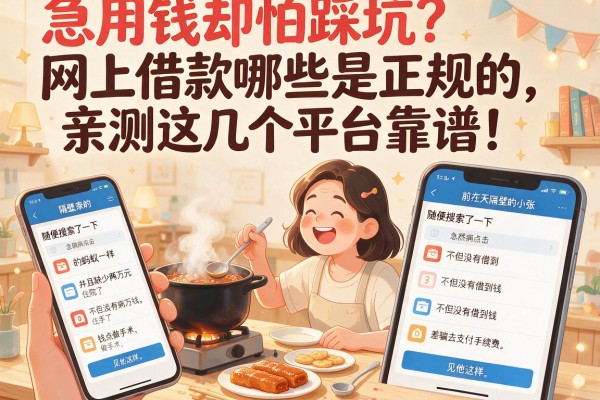 急用钱却怕踩坑？网上借款哪些是正规的，亲测这几个平台靠谱！