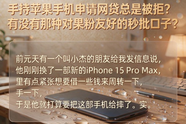 手持苹果手机申请网贷总是被拒？有没有那种对果粉友好的秒批口子？