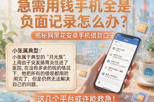急需用钱手机全是负面记录怎么办？揭秘网黑花安卓手机借款口子，这几个平台或许能救急！