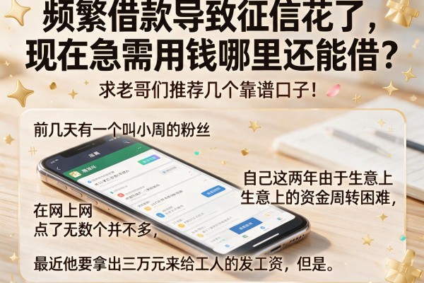 频繁借款导致征信花了，现在急需用钱哪里还能借？求老哥们推荐几个靠谱口子！