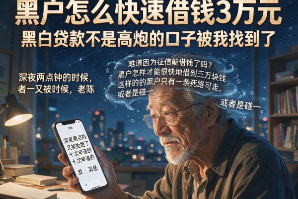 黑户怎么快速借钱3万元，黑白贷款不是高炮的口子被我找到了