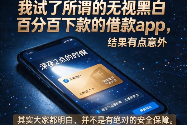 我试了所谓的无视黑白百分百下款的借款app，结果有点意外