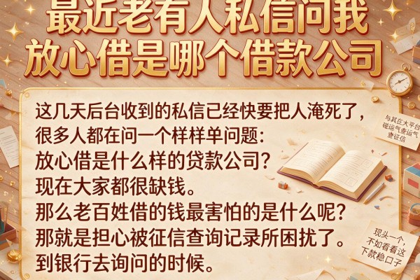 最近老有人私信问我放心借是哪个借款公司，说实话，与其在大平台碰运气查征信，不如看看这几个下款稳的口子