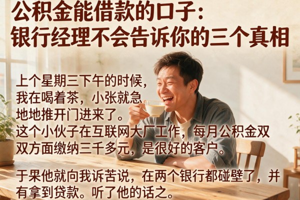 公积金能借款的口子：银行经理不会告诉你的三个真相