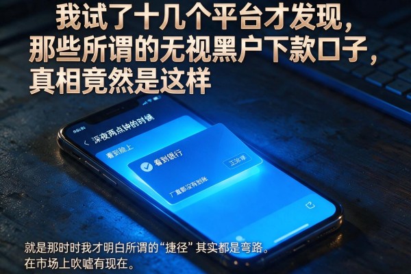 我试了十几个平台才发现，那些所谓的无视黑户下款口子，真相竟然是这样