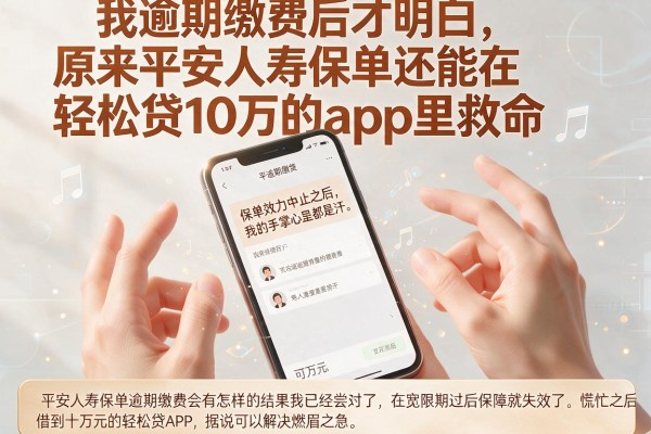 我逾期缴费后才明白，原来平安人寿保单还能在轻松贷10万的app里救命