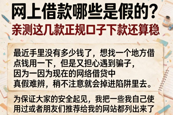网上借款哪些是假的？亲测这几款正规口子下款还算稳