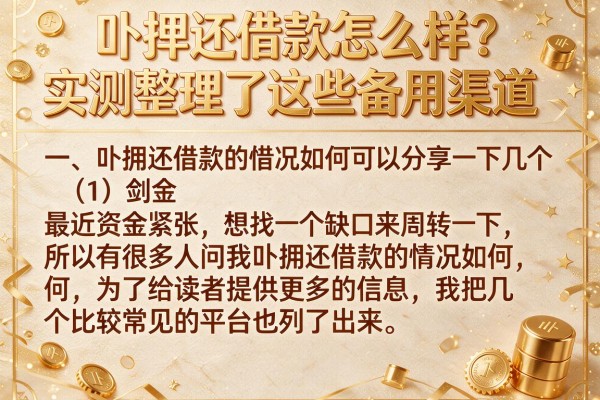 卟拥还借款怎么样？实测整理了这些备用渠道