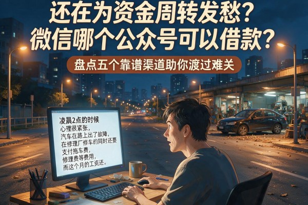 还在为资金周转发愁？微信哪个公众号可以借款？盘点五个靠谱渠道助你渡过难关